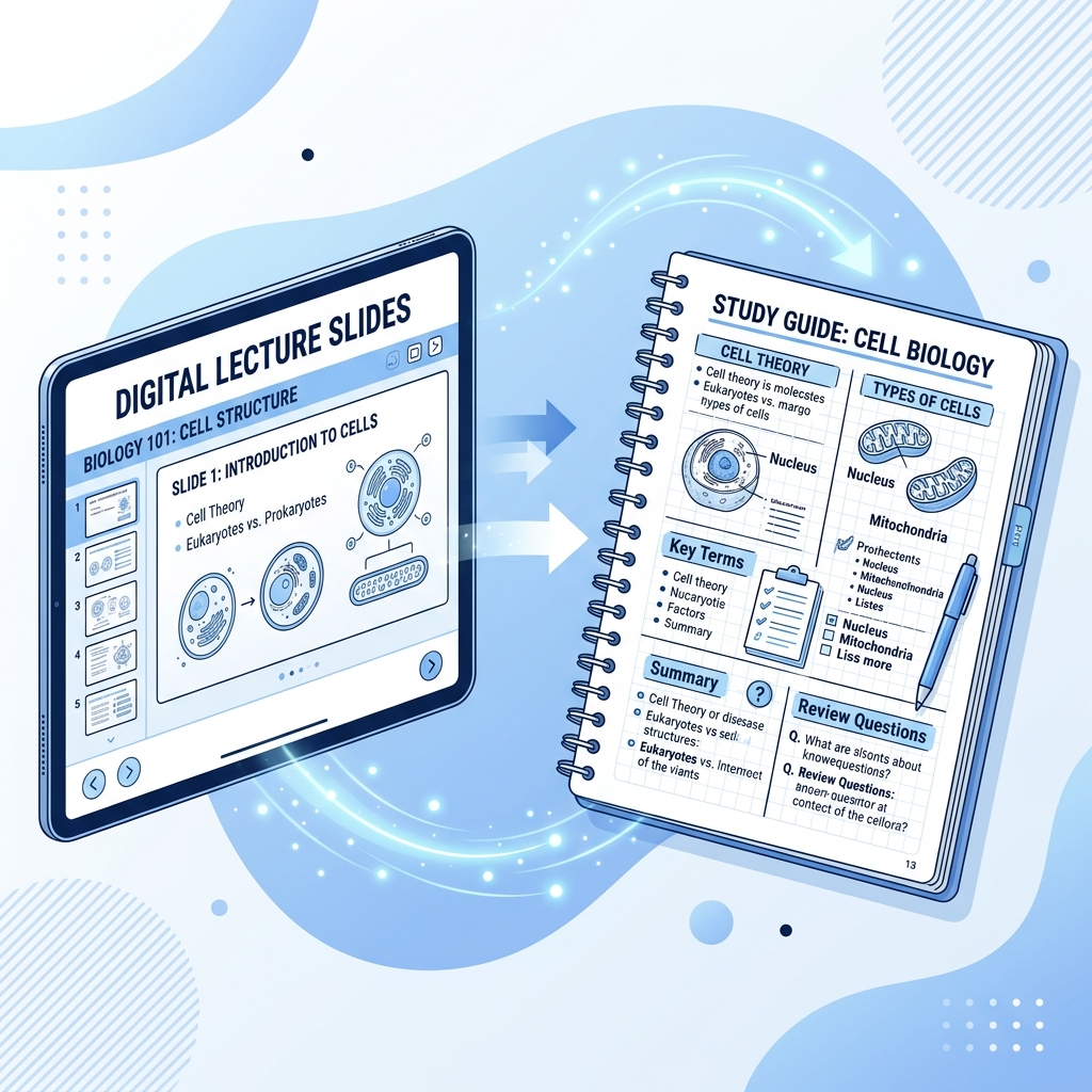How to Turn Lecture Slides into High-Yield Study Materials